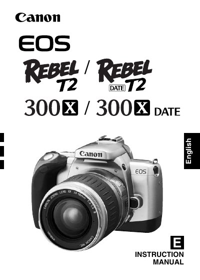 Canon EOS 300X (DATE) User Manual - cover page