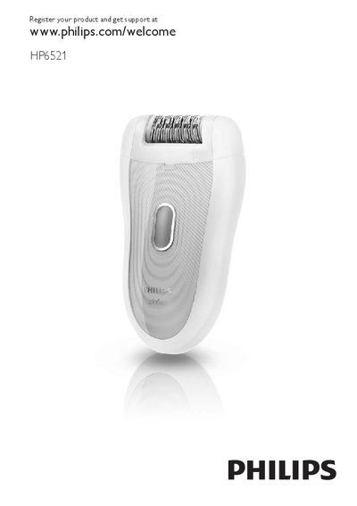 Philips HP6521 Epilator User Manual - cover page
