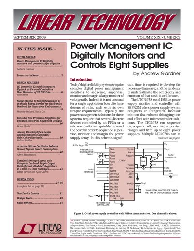 Linear Technology LTC2978 Power Management IC Datasheet - cover page