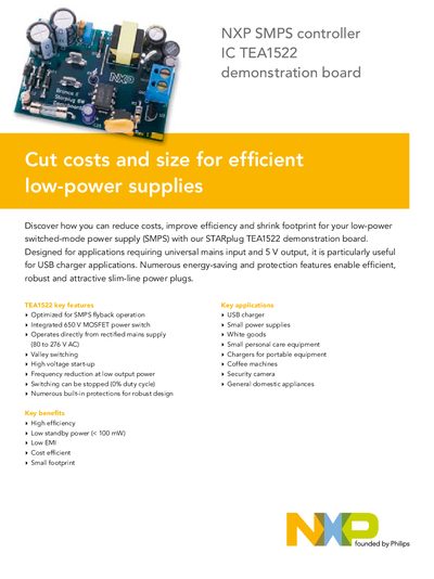 NXP TEA1522 Demonstration Board User Manual - cover page