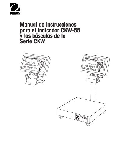 Ohaus CKW-55 Series Checkweigher User Manual