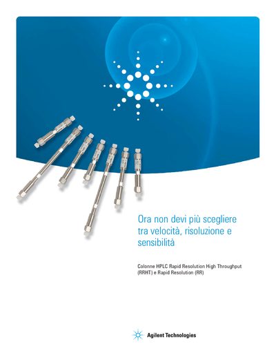Agilent ZORBAX RRHT HPLC Columns Brochure - cover page