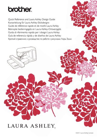Brother LAURA ASHLEY Embroidery Machine Quick Reference and Design Guide - cover page