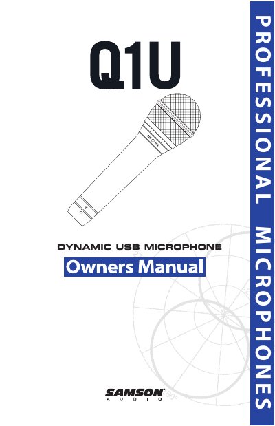 Samson Q1U Dynamic USB Microphone User Manual - cover page