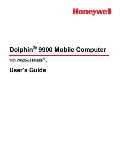 Dolphin 9900 Mobile Computer User Guide - cover page