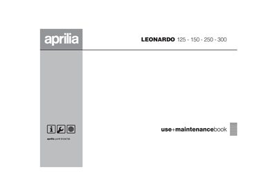 Aprilia Leonardo 125-150-250-300 Maintenance and Operation Manual - cover page