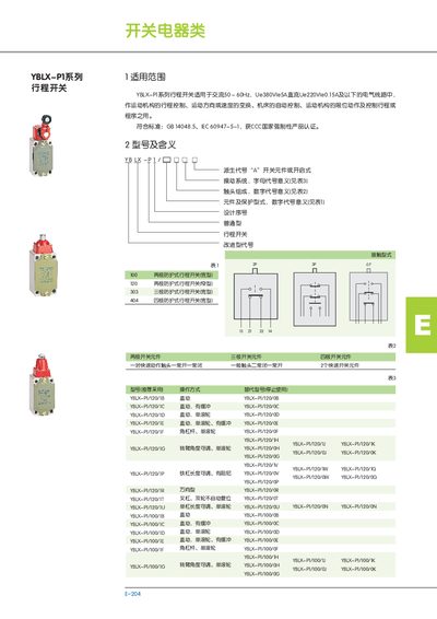 YBLX P1 Series Stroke Switch User Manual - cover page