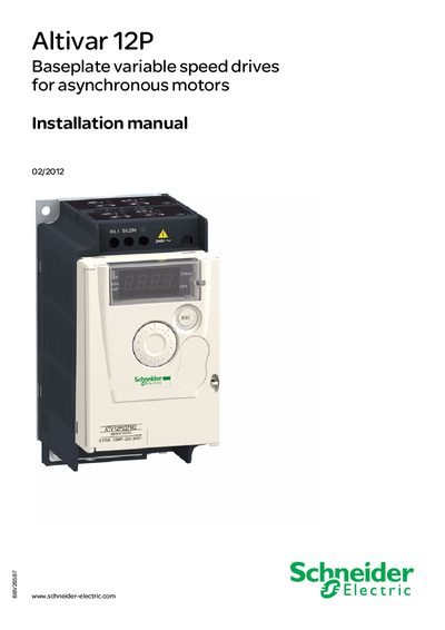 Schneider Altivar 12P Installation Manual - cover page