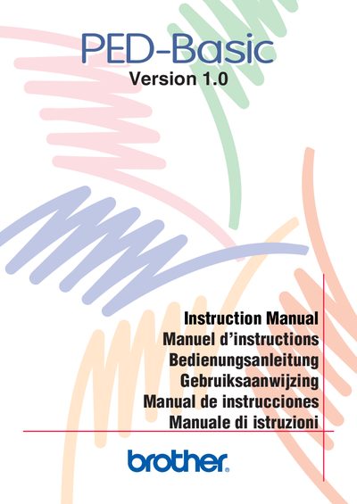 Brother PED-Basic USB Card Writer Instruction Manual - cover page
