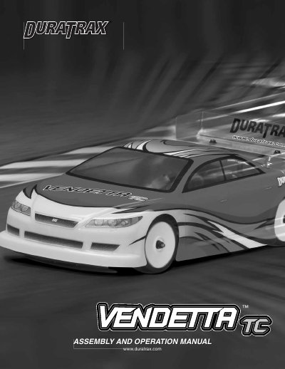 DuraTrax Vendetta TC Assembly and Operation Manual - cover page