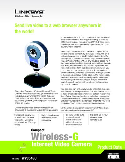 Linksys WVC54GC User Manual - cover page