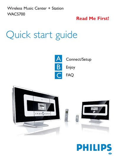 Philips WACS700 Quick Start Guide - cover page