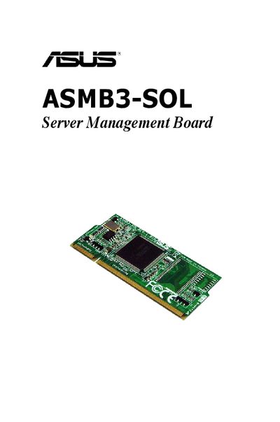 ASUS ASMB3-SPL Manual - cover page