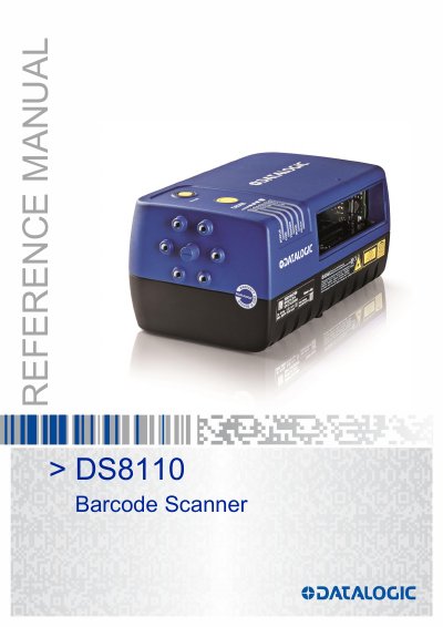 Datalogic DS8110 Barcode Scanner Reference Manual - cover page