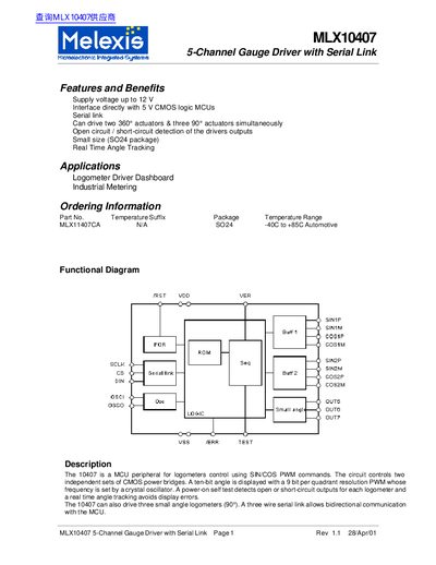 Melexis MLX10407 User Manual - cover page