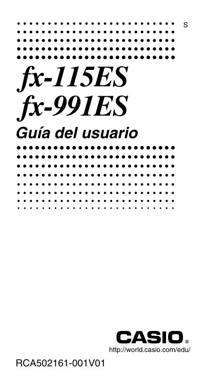 Casio FX-115ES/991ES User Manual - cover page
