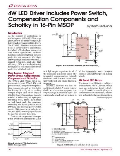 Linear Technology LT3519 LED Driver Design Ideas - cover page
