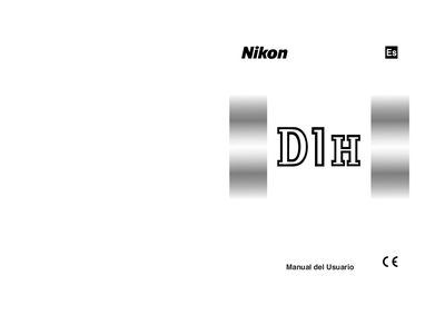 Nikon D1H user manual - cover page