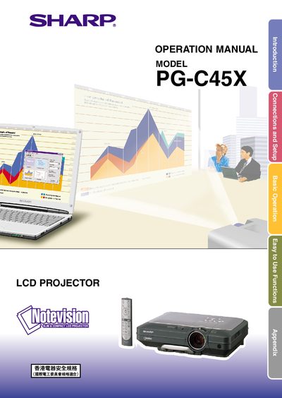 SHARP PG-C45X Projector Operation Manual