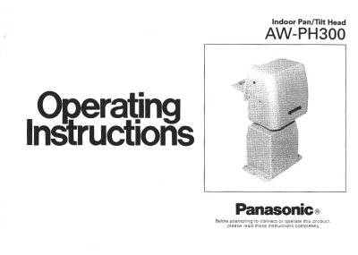 Panasonic AW-PH300 Indoor Pan/Tilt Head User Manual - cover page