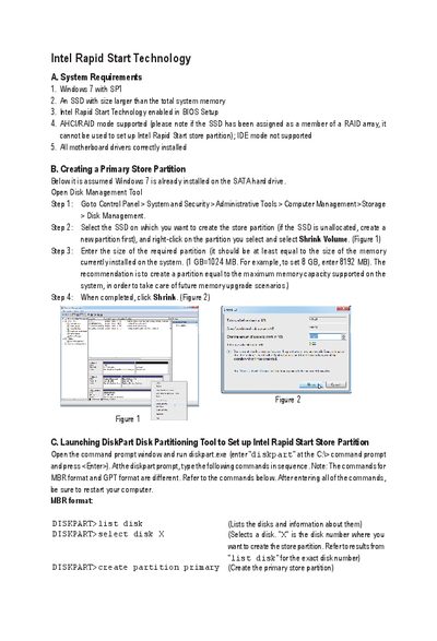 Intel Rapid Start, Smart Connect, and Smart Response Technology User Manual - cover page