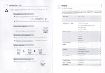 LG Washing Machine User Manual - cover page