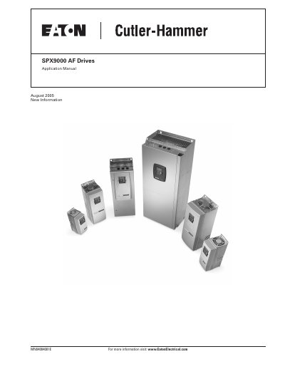 Eaton SPX9000 AF Application Manual - cover page