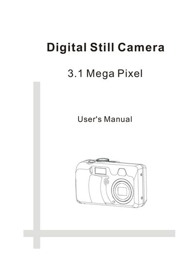 3.1 Mega Pixel Digital Still Camera User Manual - cover page