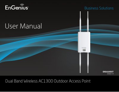 EnGenius ENS620EXT Dual Band Wireless AC Outdoor Access Point User Manual - cover page