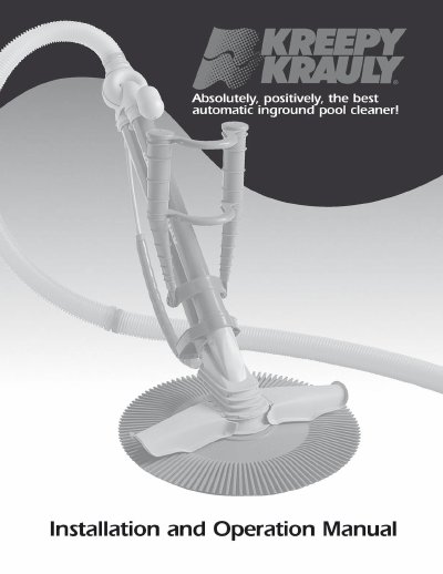 Pentair Kreepy Krauly Automatic Pool Cleaner Installation and Operation Manual - cover page