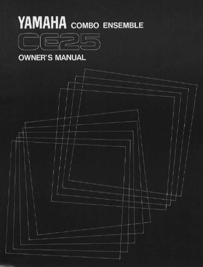 Yamaha CE25 Combo Ensemble Owner's Manual - cover page