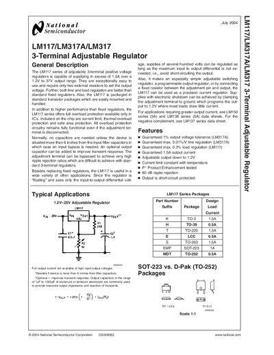 National semiconductor LM117HV/LM317HV 3-Terminal Adjustable Regulator handbook - cover page