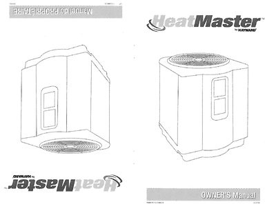 Hayward HEAT MASTER Pool Heat Pump Owner's Manual - cover page