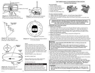 Interactive Toy Concepts Turbo Blimp & Alien Wizzard Flying Saucer Instruction Manual - cover page