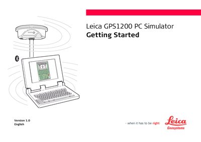 Leica GPS1200 PC Simulator Getting Started User Manual - cover page