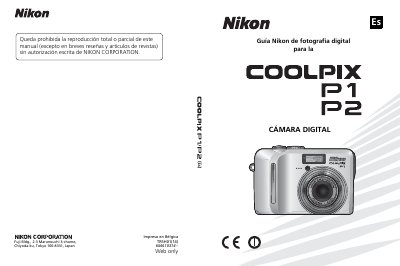 Nikon COOLPIX P1/P2 Digital Camera User Guide - cover page
