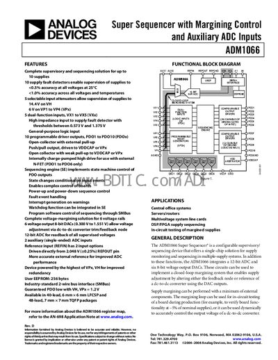Analog Devices ADM1066 User Manual