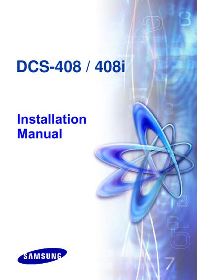 Samsung DCS-408 / DCS-408i Installation Guide - cover page