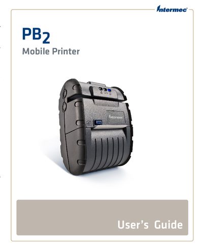 Intermec PB2 Mobile Printer User Manual - cover page