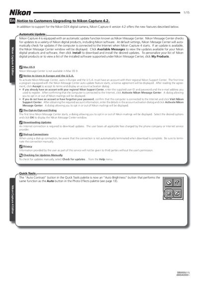 Nikon D2x digital camera User Manual - cover page