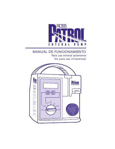 Ross AM7/EV7O Enteral Pump User Manual