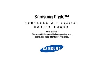 Samsung Glyde User Manual - cover page