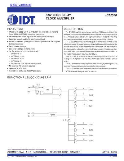 IDT IDT238 handbook