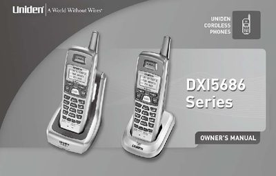 Uniden DX15686 Series Cordless Telephone User Manual - cover page