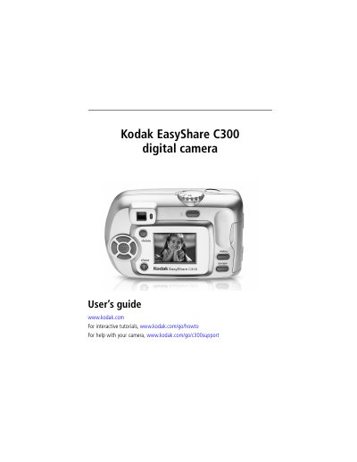Kodak EasyShare C300 Digital Camera User Guide - cover page