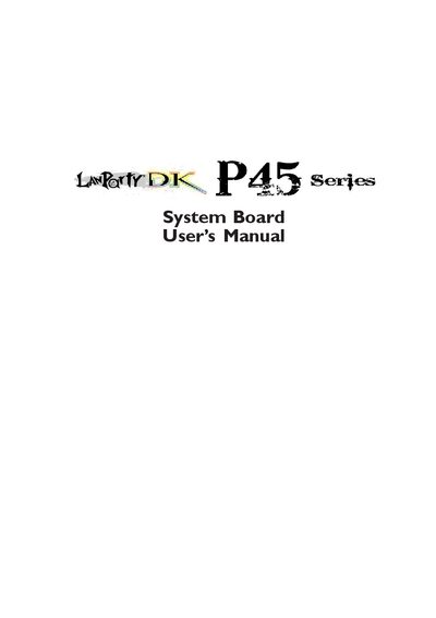 Lanparty P45series motherboard USER'S Manual - cover page