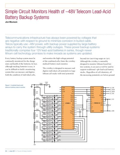 linear DESIGN FEATURES LTJournal-V21N2-10-di-LTC6803-Jon_Munson service manual - cover page
