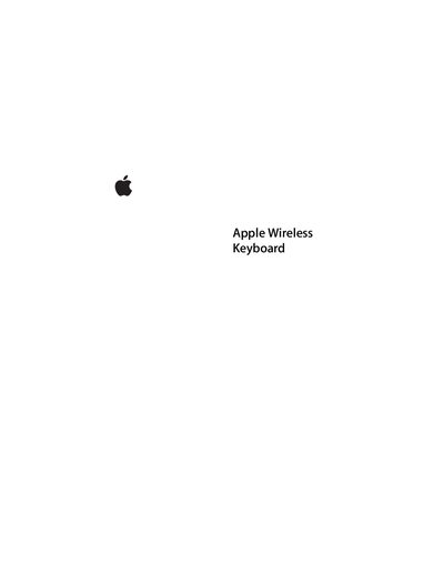 Apple Wireless Keyboard User's Manual - cover page