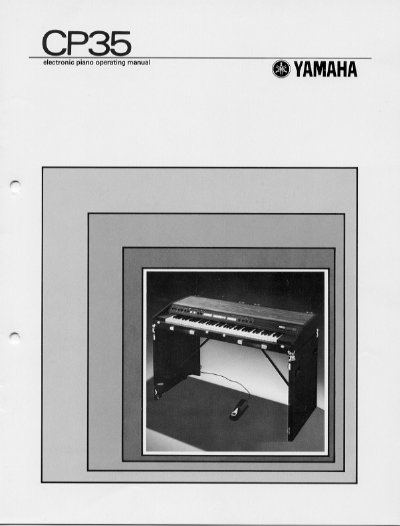 Yamaha CP35 Electronic Piano Operating Manual - cover page