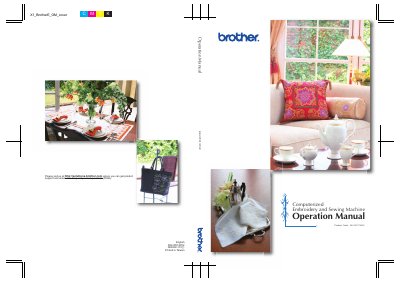 Brother 882-W01/W02 Computerized Embroidery and Sewing Machine Operation Manual - cover page